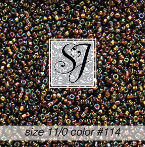 size 11/0 seed beads color 114 Bronze Iris S/L SJ Designs