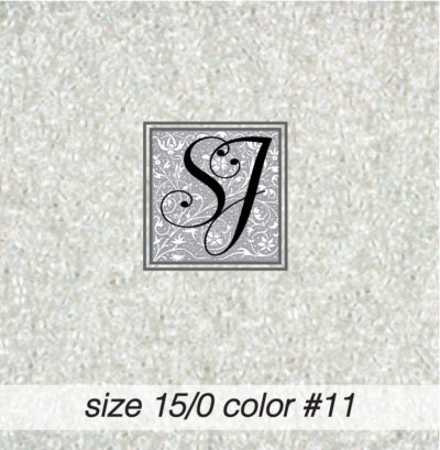 size 15/0 seed beads <br> color #11 Crystal A/B <br> (#1811)