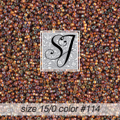 size 15/0 seed beads <br> color #114 Bronze iridescent S/L <br> (#18114)