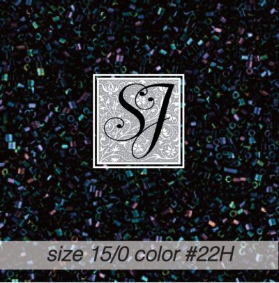 size 15/0 seed beads <br> color #22H Blue iris hex-cut <br> (#1822H)