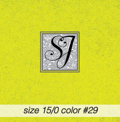 size 15/0 seed beads <br> color #29 Lemon transparent <br> (#1829)
