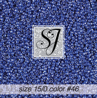 size 15/0 seed beads <br> color #46 Periwinkle pearl<br> (#1846)