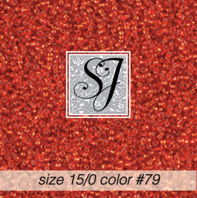 size 15/0 seed beads <br> color #79 Pomegranate S/L <br> (#1879)