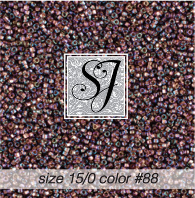 size 15/0 seed beads <br> color #88 Amethyst S/L <br> (#1888)