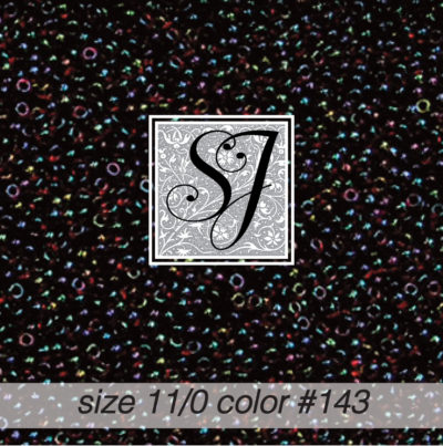 size 11/0 seed beads <br> color #143 Black Cherry C/L
