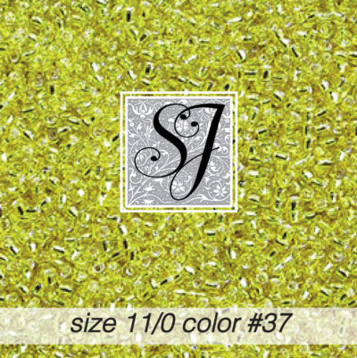 size 11/0 seed beads <br> color #37 Canary S/L