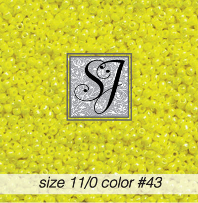 size 11/0 seed beads <br> color #43 Lemon pearl