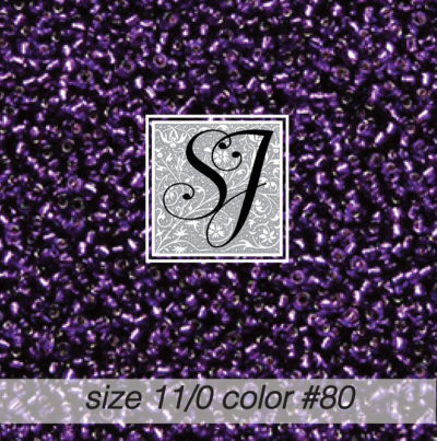 size 11/0 seed beads <br> color #80 Purple S/L