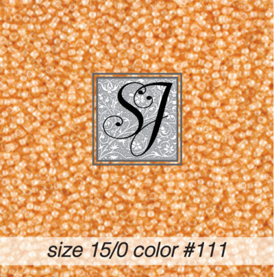 size 15/0 seed beads <br> color #111 Melon C/L <br> (#18111)