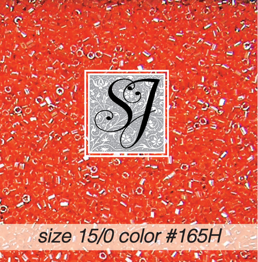 size 15/0 seed beads color 165H Persimmon pearl hex (18165H) SJ Designs