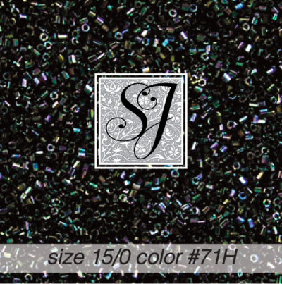 size 15/0 seed beads <br> color #71H Midnight Iris hex <br> (#1871H)