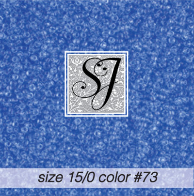 size 15/0 seed beads <br> color #73 Periwinkle TR <br> (#1873)