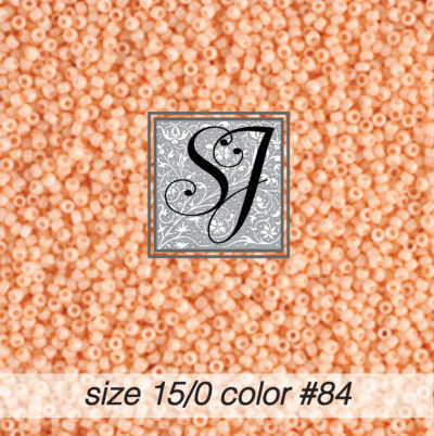 size 15/0 seed beads <br> color #84 Pale Peach opaque <br> (#1884)