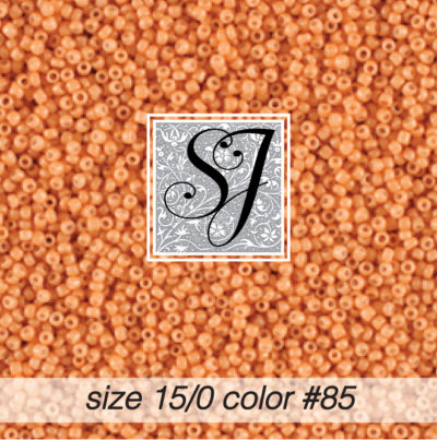 size 15/0 seed beads <br> color #85 Dark Peach opaque <br> (#1885)