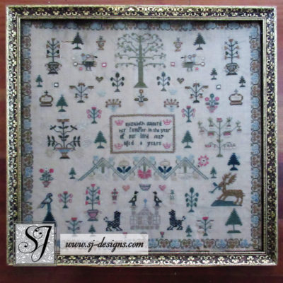 1827 Elizabeth Stonard aged 8 years English sampler