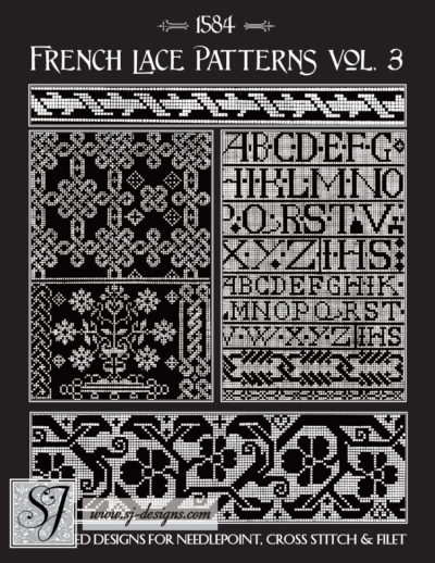 French Lace Patterns Vol. 3: 16th Century Charts for Needlepoint & Counted Cross Stitch