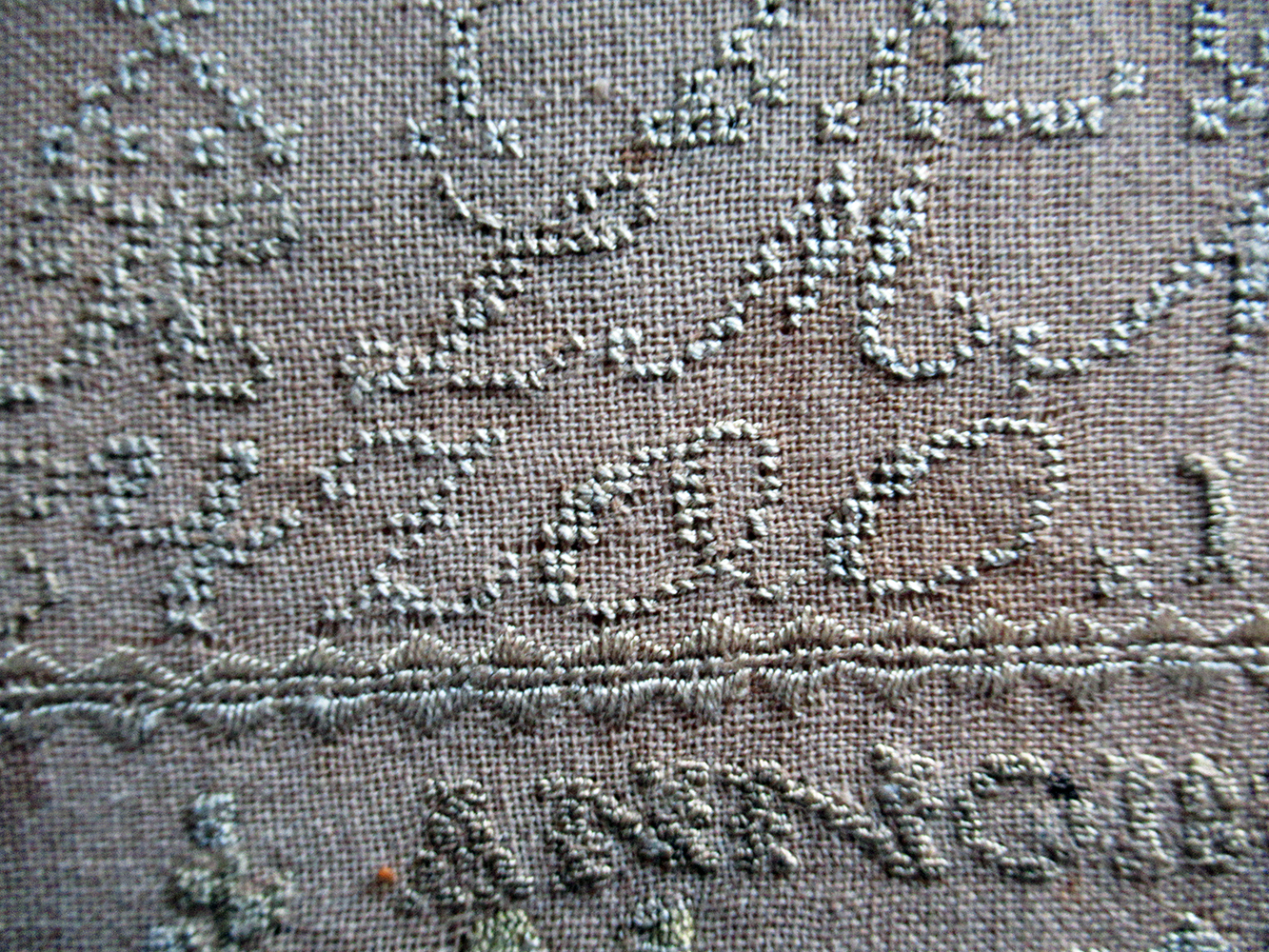 1827 "HOS" Swedish or Norwegian spot motif sampler - Image 16