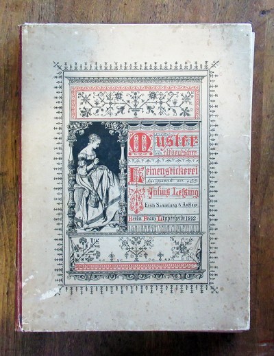 1890 Old German Embroidery Patterns 1st portfolio by Julius Lessing antique original