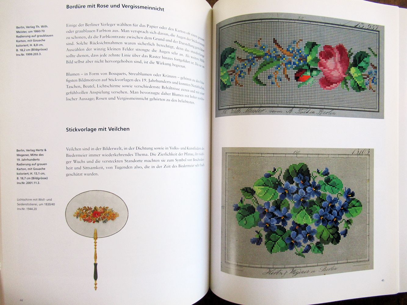 "Heavenly Roses" by Margret Ribbert antique Berlin Work patterns - Image 3