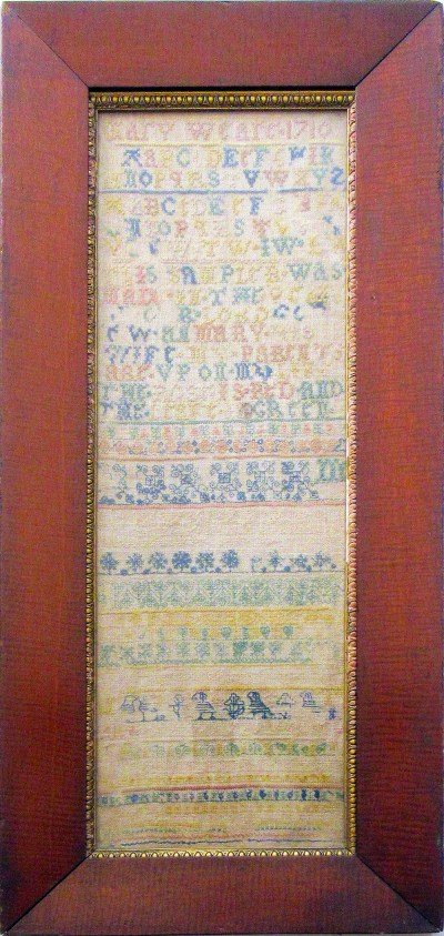 1710 Mary Weare English band sampler