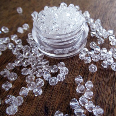 Swarovski 4mm Clear bicone crystal beads