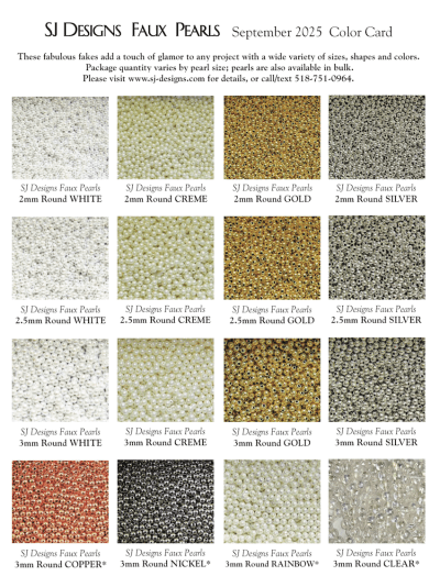 Faux Pearls PDF Color Card