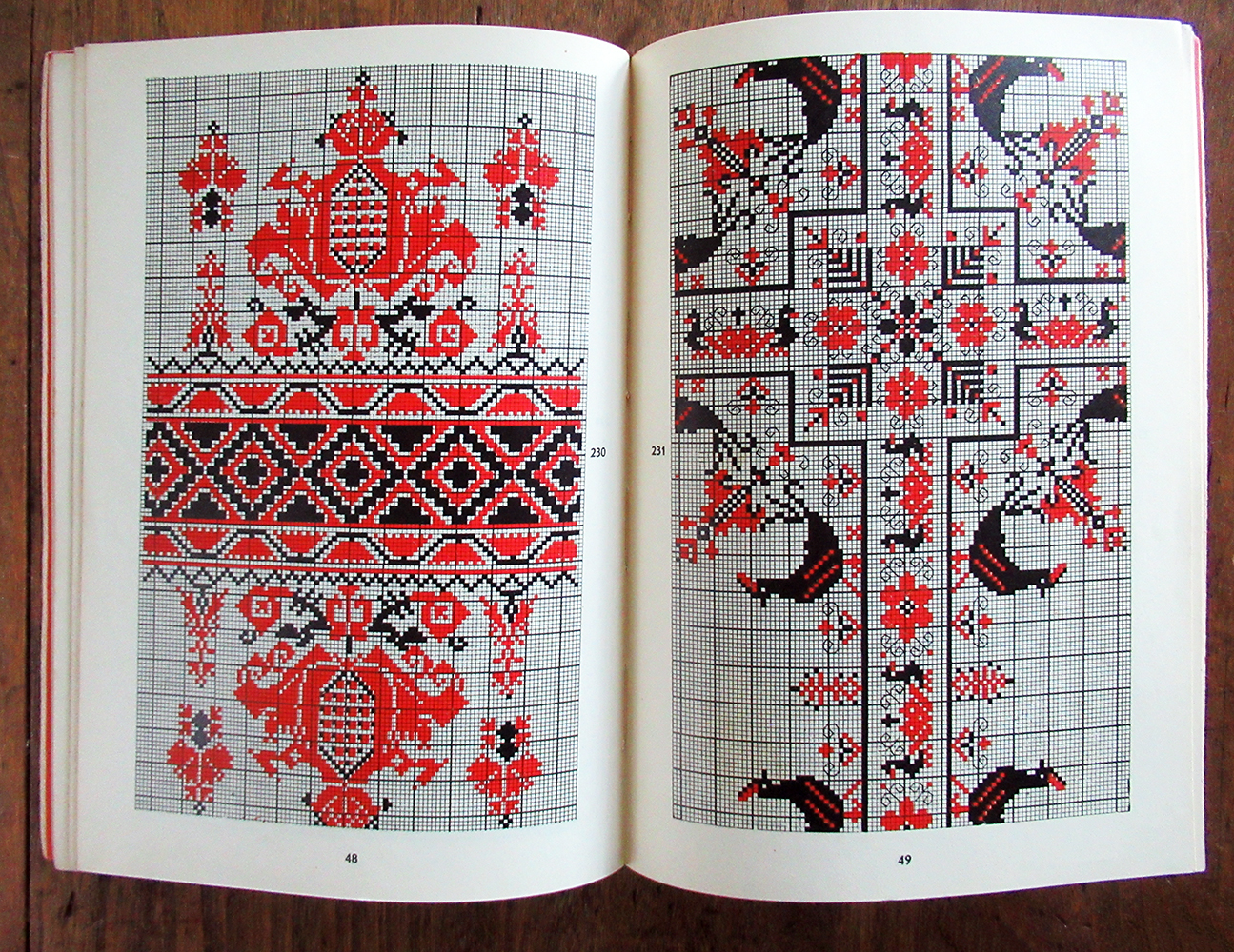1950 book of 278 charted antique cross stitch folk patterns - Image 2