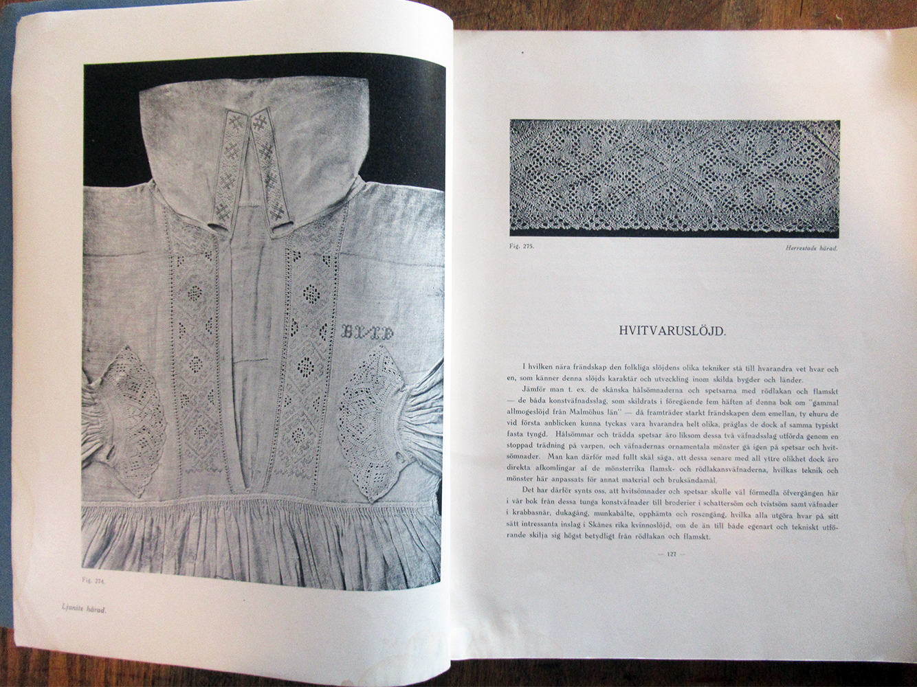 1920s antique Swedish whitework embroidery book - Image 3