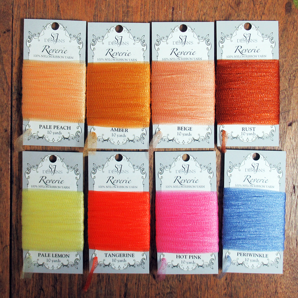 SJ Designs Reverie nylon ribbon yarn on 10 yard cards - Image 2