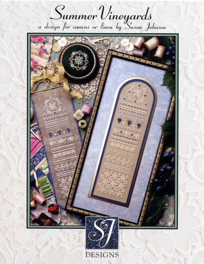 Summer Vineyards charted needlepoint sampler pattern OOP book