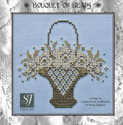 "Bouquet of Beads" counted needlepoint pattern book