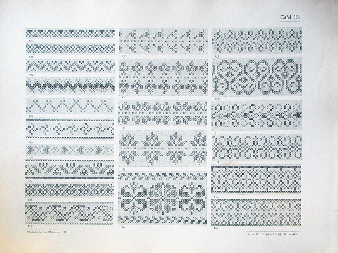 1881 Old German Embroidery Patterns 2nd portfolio by Julius Lessing antique original - Image 7