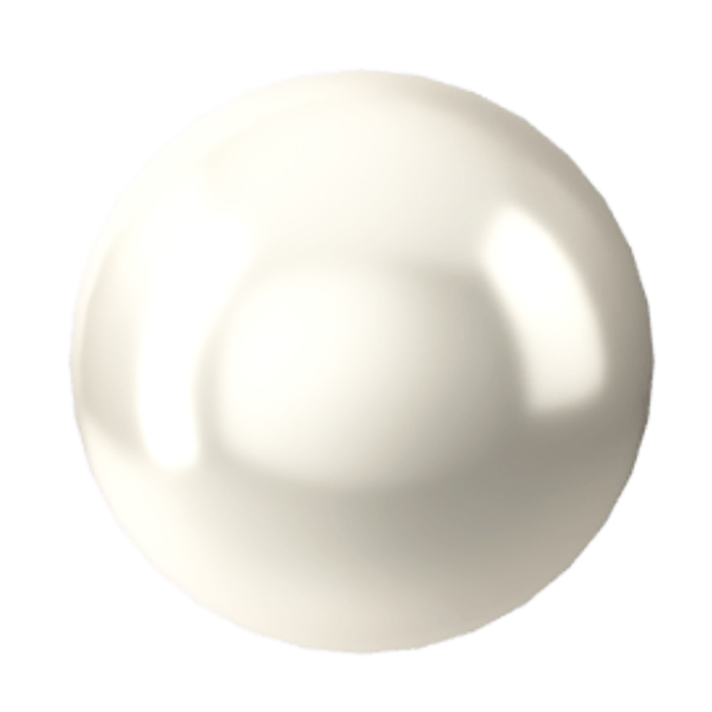 2mm & 3mm Round Crystal Pearls <br>White